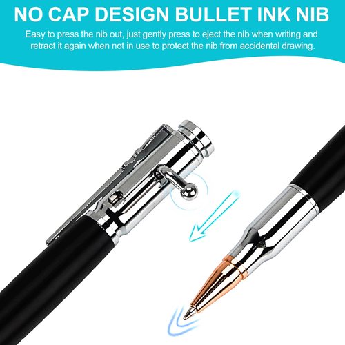 JEEJINYAN 6 Pcs Bolt Action Pen for Woodturning, Pen Sets for Men Gift, Durable and Easy to Use, Office Decor Pen, Woodworking Tools for Making Home (Silver, Gold, Black)