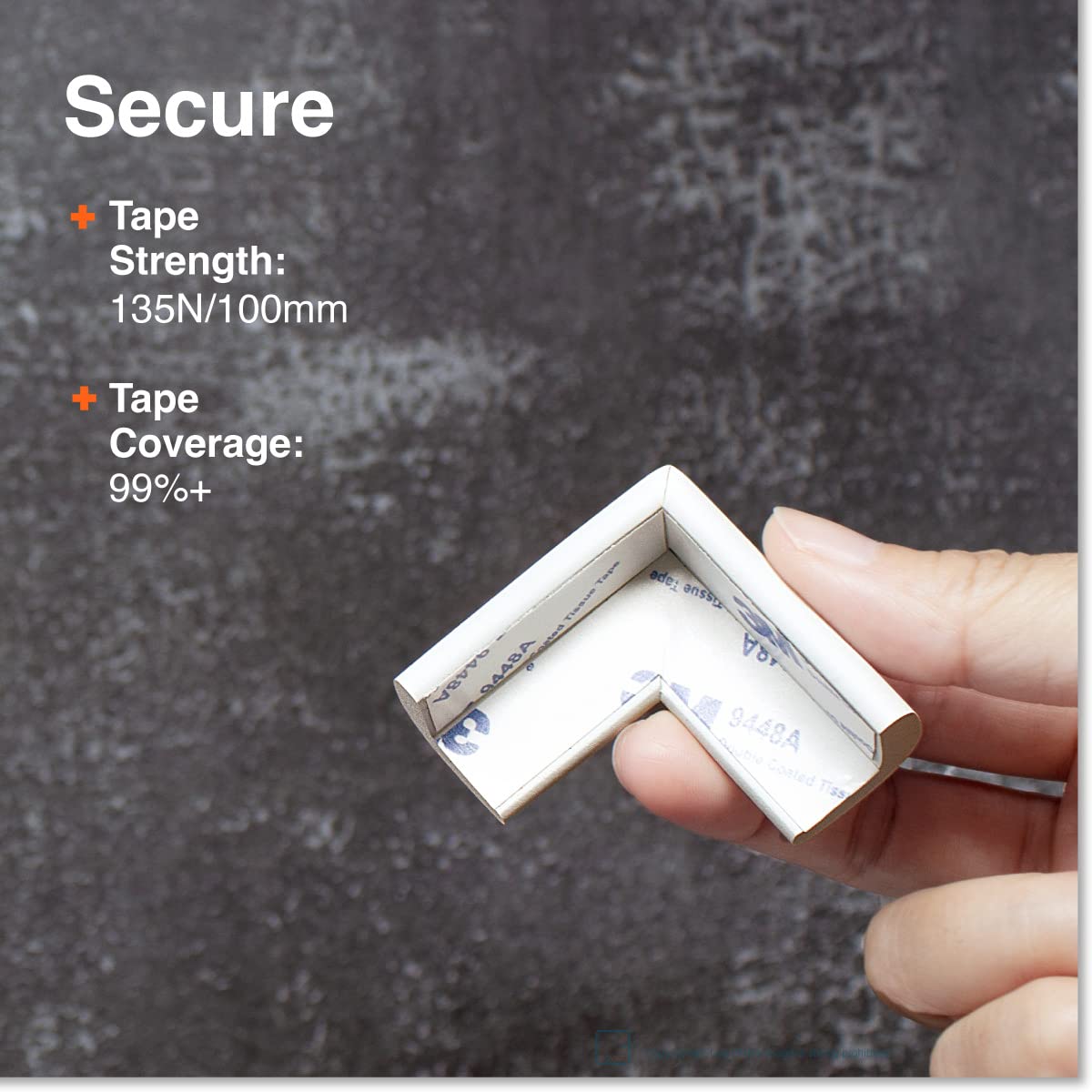 Roving Cove Slimfit Corner Edge Protector for Baby Proofing (Small 18ft Edge 8 Corners), Furniture Safety Bumper Guard, Soft NBR Rubber Foam, 3M Adhesive, Oyster White (Off White)