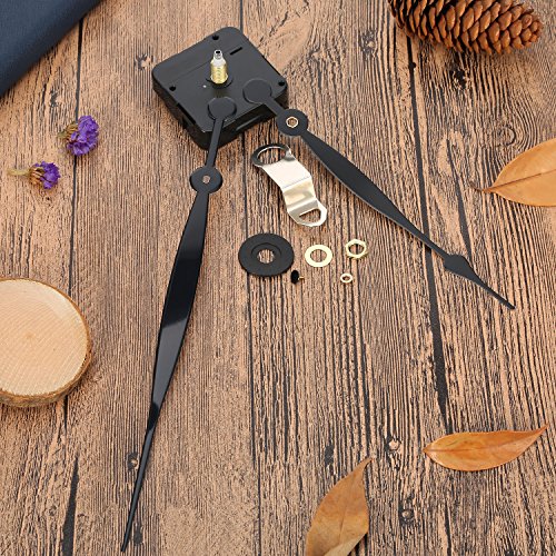 High Torque Quartz Clock Movement Replacement Kit with 20mm Shaft & Long Hands