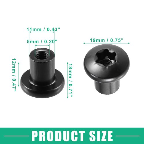 Edinstry Door Hinge Nuts Replacement Screws, Car Door Hinge Nuts Hinge Lock Bolts Compatible with Jeep Wrangler JK 2007-2018 (4Pcs)