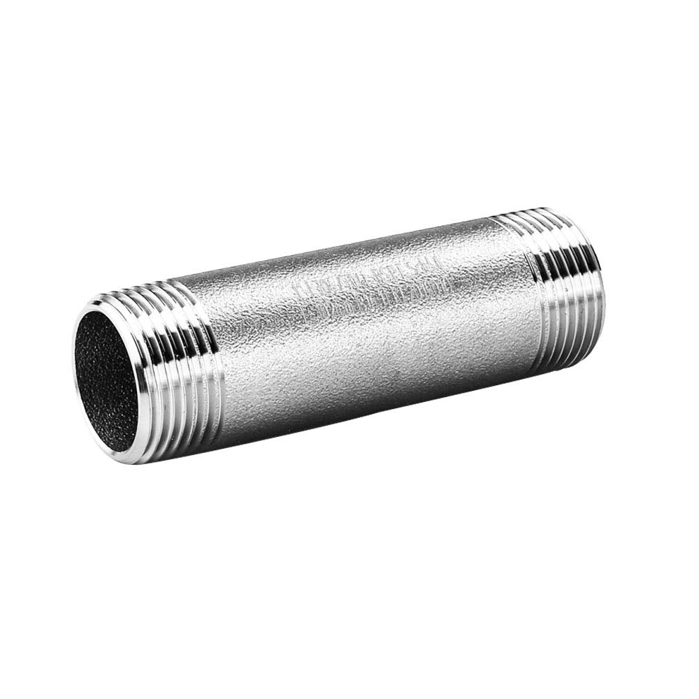 Avanty Stainless Steel 304 Forged Pipe Fitting Long Nipple 1-1/4" NPT Male x 1-1/4" NPT Male 4" Length 1000psi