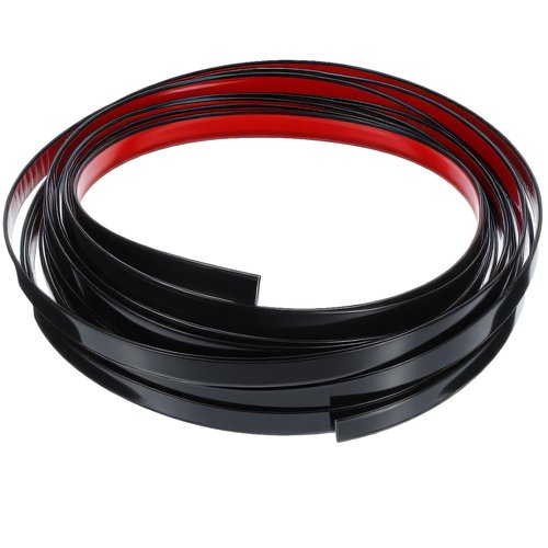 0.39in × 16.4Ft Black Trim Molding Peel and Stick Wall Molding Trim Waterproof Flexible Self Adhesive Mirror Tape Border for Window Mirror Door Wardrobe Gap Sealing and Picture Frame (Black)