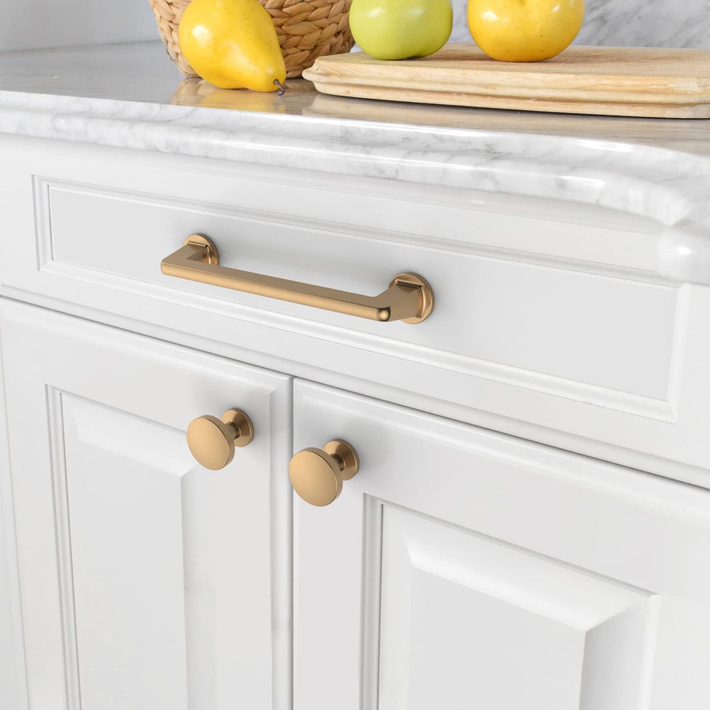 Asidrama 10 Pack Champagne Bronze Kitchen Cabinet Knobs - Dresser & Drawer Knobs - Zinc Finish