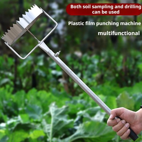Bulb Planter Tool Long Handle Multipurpose Sod Remover with Serrated Base,Plugger Digging Holes for Greenhouse Garden Lawn Sod Cutter, Remover, and Plugger, Grass Planter