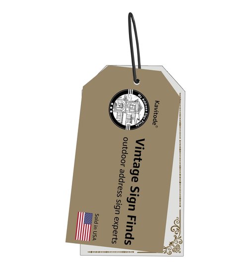 Lawn Address Sign Plaque - Personalized House Number Plaque Sign,Address Numbers for House,Engraved Metal & Large Option Make Your House Standing Out (Stakes Included) 13.4'' x 8.11''