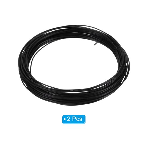 PATIKIL 1.0mm Bonsai Training Wire, 2 Rolls Floral Wire Stems Anodized Aluminum Tree Wire 65.6 Feet Total for Gardening Branch Fixing, Black