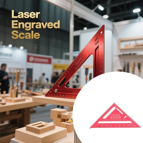 Aluminum Alloy Woodworking Ruler Triangle - Durable and Lightweight Measuring Tool for Accurate Angles and Square Cuts in Woodworking