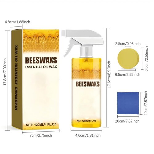 NHCXGAN Natural Beeswax Furniture & Floor Care Spray - 2-in-1 Cleaner & Restorer, 2025 Upgraded natural Beeswax Care Spray,All-Natural Polish for living rooms,kitchens,wood furniture floors (2PCS)
