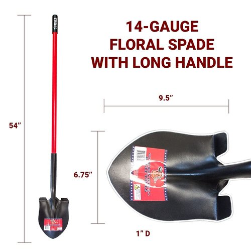 Bully Tools 92710 Floral Spade. Long American Ash Handle. Running Change to Fiberglass.