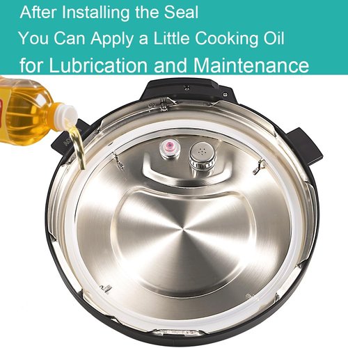 2-Pack Sealing Ring for Instant Pot 6 Quart, Food-grade Silicone Replacement Parts for Instant Pot 6 Qt, BPA-Free Accessories for Instant Pot, Lid Gasket Seal Sealing Ring for Instantpot 5&6 Qt, Clear