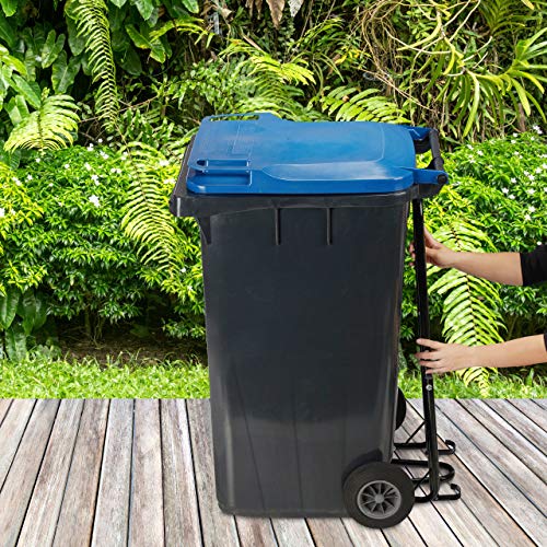 Manual Waste Compactor for Household Trash Bins 60-240L - Steel Black