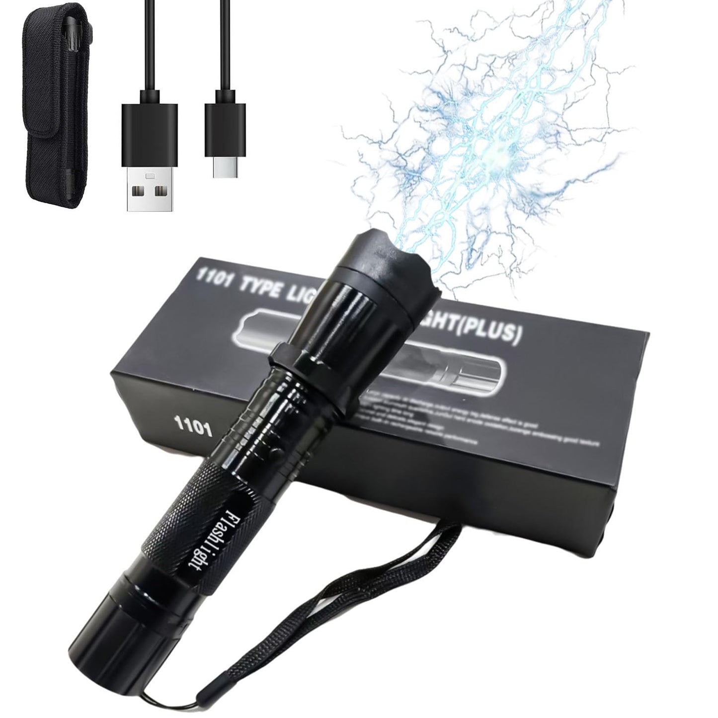 Suptruck VoltGuard X95 Tactical Stun Flashlight Light in Dark, Power in Danger, 2025 New The Ultimate Survival Flashlight, High Intensity and Lumen, 2 in 1 Rechargeable Tactical Flashlight (1 PCS)