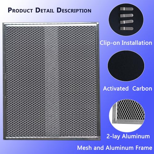 MADHUT S99010308 2-Pack Allure Range Hood Charcoal Filter 10.8 x 13.3 inches