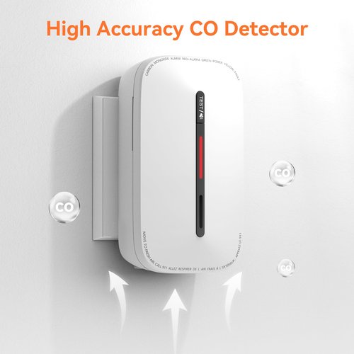 Jemay Carbon Monoxide Detector, Plug in Carbon Monoxide Detector with 3V Battery Backup for Home, 1 Pack