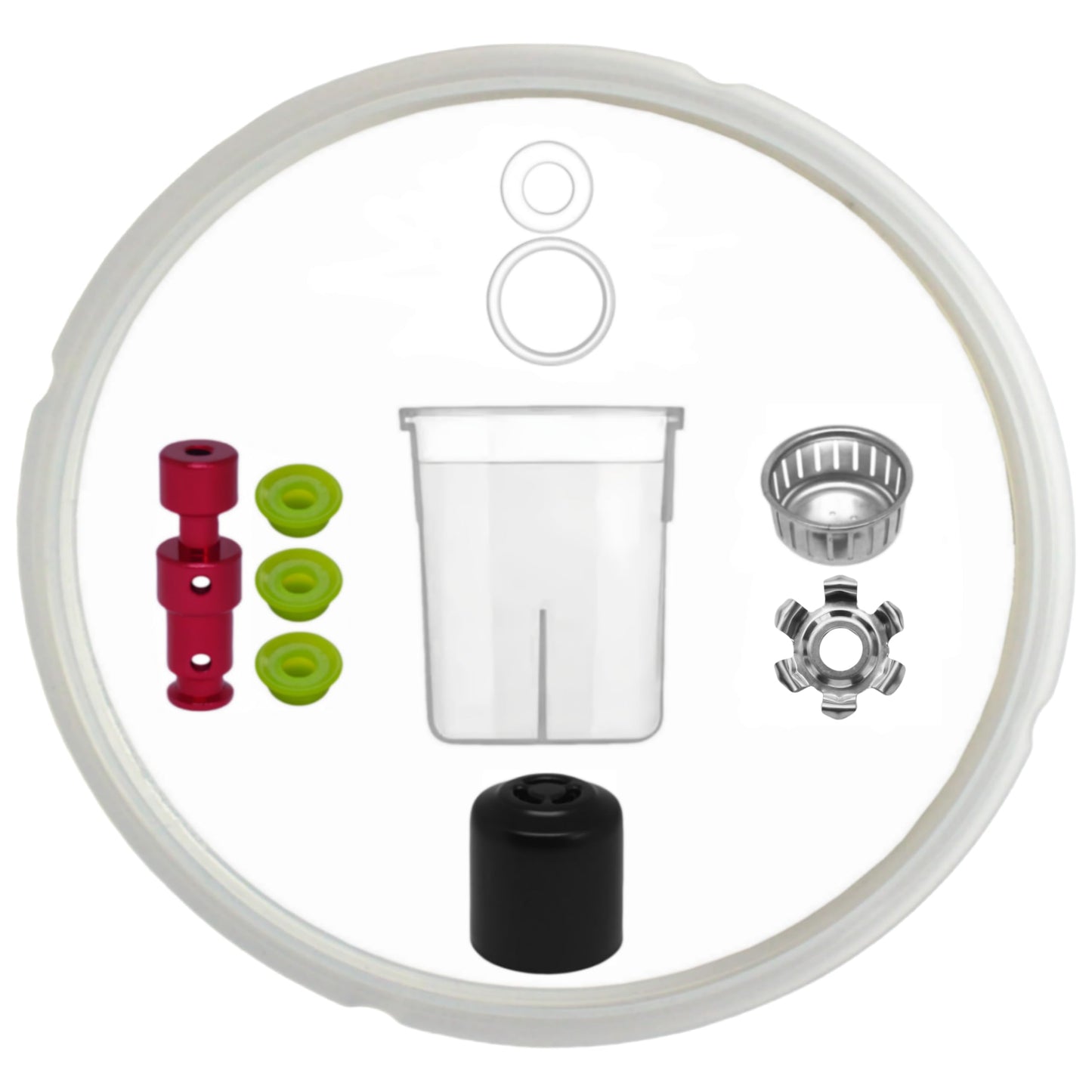 11PCS Replacement Parts for Instant Pot RIO 6 Qt Include Inner Pot Seal Ring, Steam Release Valve, Condensation Collector Cup, Float Valve W/Cap and Anti-Block Shield By Pnltae