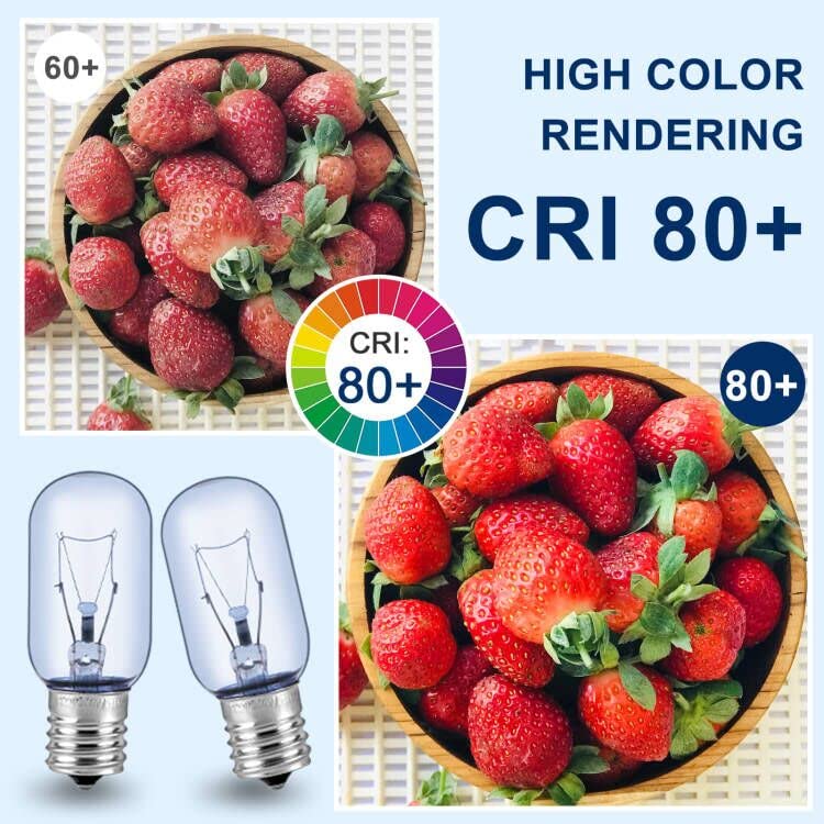 AMI PARTS 40W T8 Refrigerator Light Bulb 2 Pack (Model 297048600 / 241552802) E17 Base
