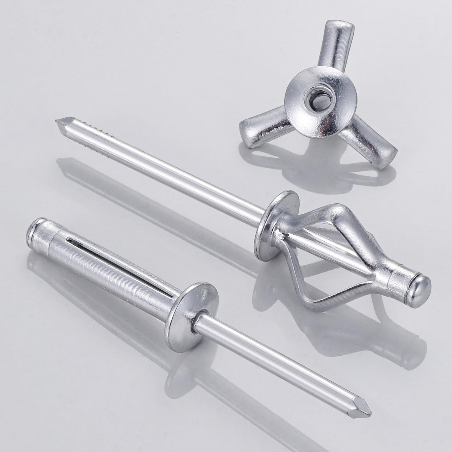 Wensilon (150 pcs) Tri-Fold Rivets Assortment 3/16 * 1，Tri Grip Rivets，Aluminum Blind Rivets Tri Grip Boat Kayak Rivets,Trifold Rivets，Bulb Style Rivets