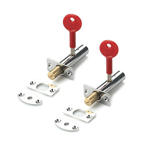2Pcs Mortice Door Bolts With Star Key AntiTheft Door Security Rack Bolts Pipe Tube Well Security Mortise Lock Enduring
