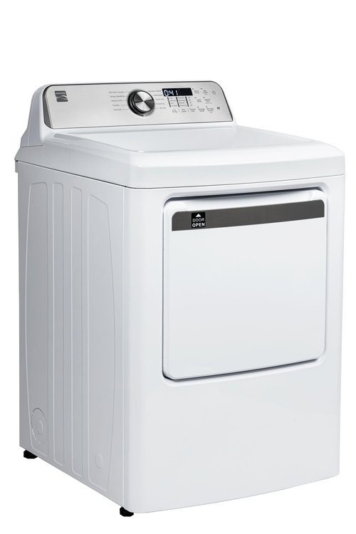 Kenmore 7.0 cu. ft. Front Load Gas Dryer-with Guard to Reduce Wrinkles & Static-Sanitize and Smart Sensor Drying-LED, White