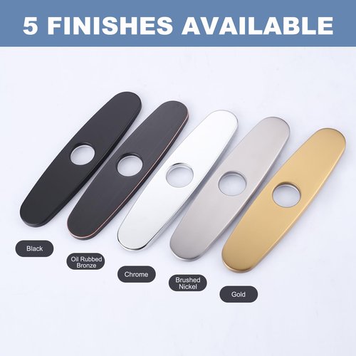 Faucet Plate, ALEASHA Kitchen Sink Cover Stainless Steel Plate for 1 or 3 Hole Bathroom or Kitchen Sink Faucet 10 Inch Escutcheon Hole Covers, Oil Rubbed Bronze