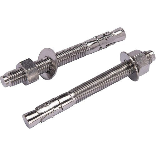Levanco 3/8" X 3" Concrete Anchor, 304 Stainless Wedge Anchor with Excellent Anti-Rust Performance, 304(18-8) Stainless Steel Concrete Anchors and Screws Kit (10pcs)