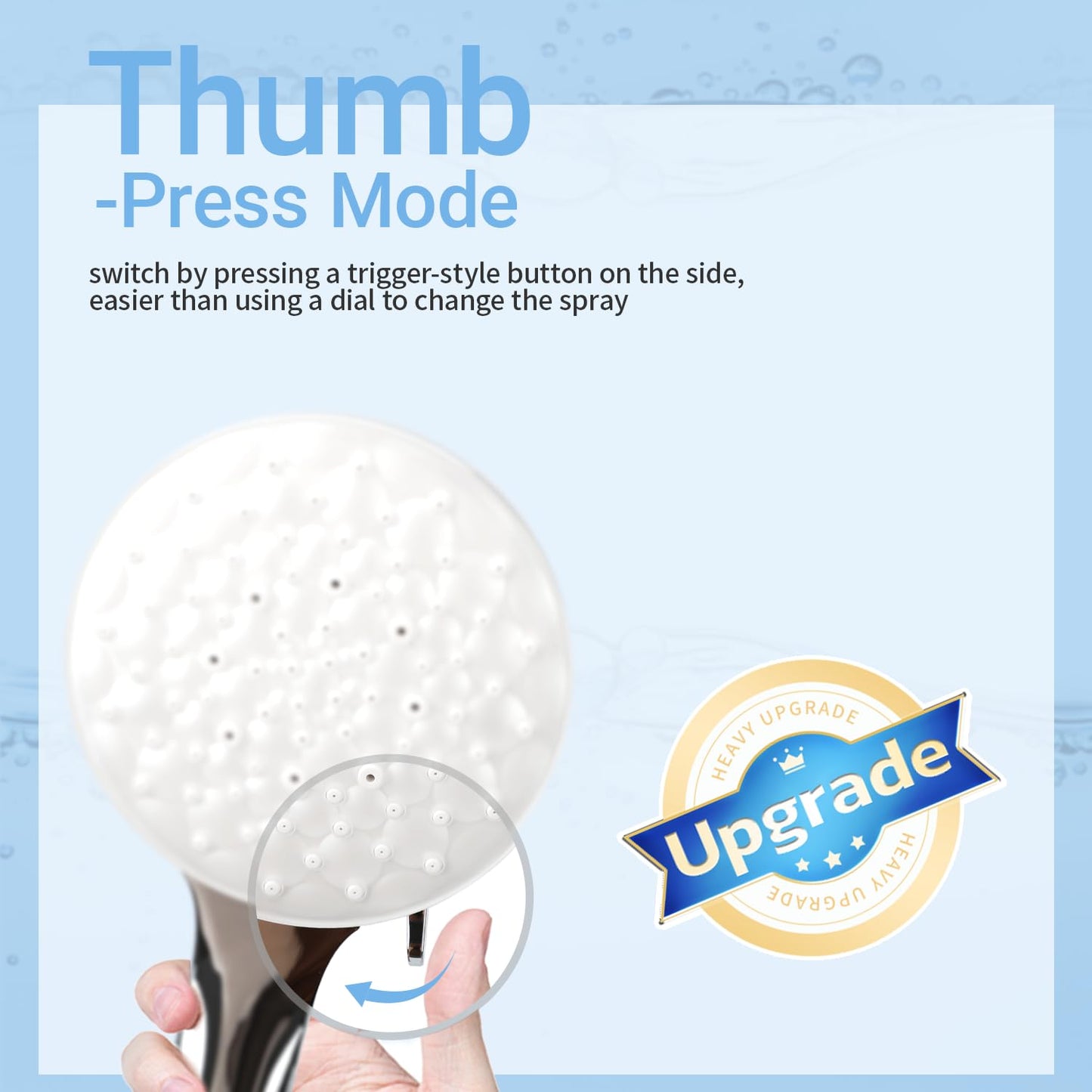 UltrTxenova Dual Shower Heads with Handheld Spray Combo, 8.6 Inch Pulsating Rain Shower Head, 6-Mode Hand Held Shower with Hose 6ft, 2-in -1 Luxury Shower System Chrome