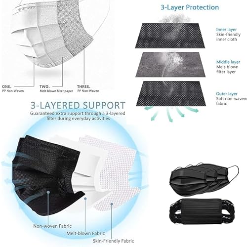 Disposable Face Mask,50 Pack Face Mask 3 Ply Filter Protection, Disposable Face Mask, 50 Disposable Protective Mask