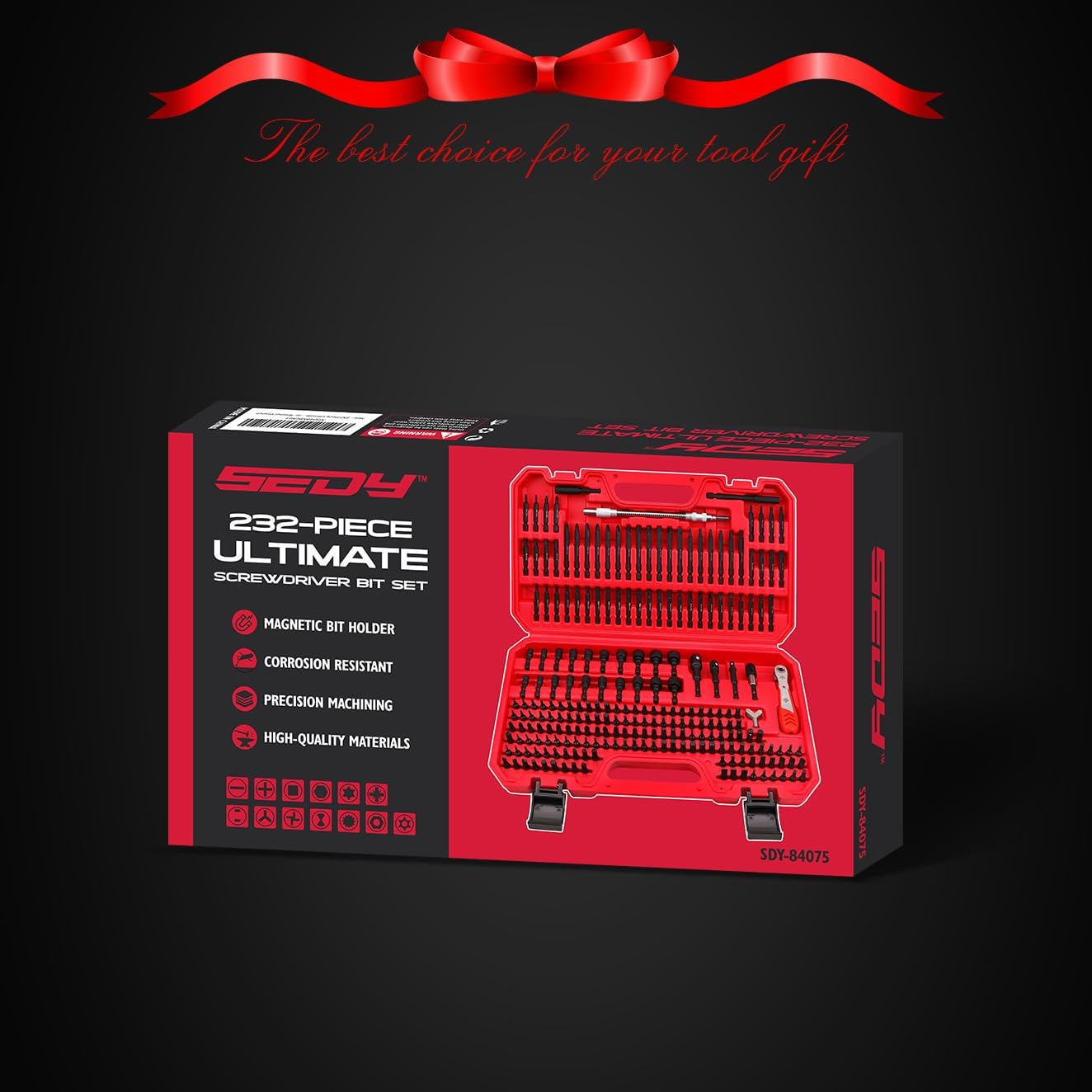 232-Piece Ultimate Screwdriver Bit Set, Cr-V Impact Driver Bit Set Includes Security Bits,Nut Driver, Ratchet Wrench and Bits Holder