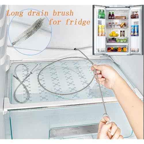 2-Pack Long Pipe Cleaners - 61" & 40" Stainless Steel Tube Cleaning Brush Set, Flexible Sunroof Drain Cleaning Tool for Sink, Refrigerator, Aquarium, Car Maintenance