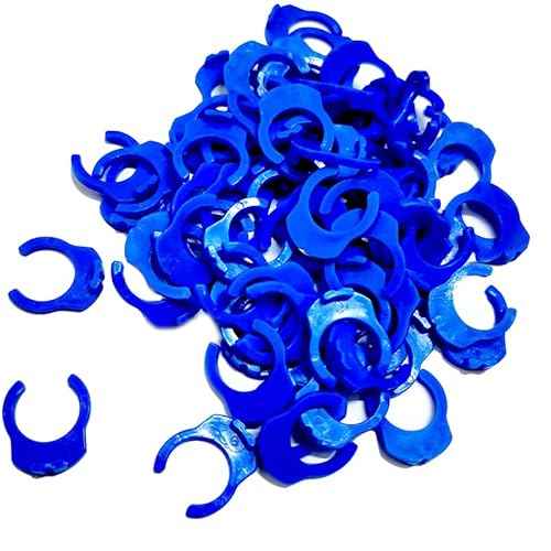 5/16" O.D. Tube Fitting Blue Locking Clip Clamps for RO Reverse Osmosis Water Filtration Systems or Other Quick Connect Fitting Replacement Parts Accessory,pack of 100.