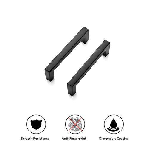 Ravinte 30 Pack Solid 3 Inch Center to Center Slim Square Bar Drawer Handles for Kitchen Cabinet Hardware Matte Black