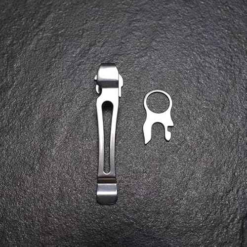 2 Pack Quick Release Pocket Clip and Lanyard Ring Replacement for Leatherman Surge, Wave Plus, Charge AL ALX Ti TTi XTi,Multi-Tools (Black)