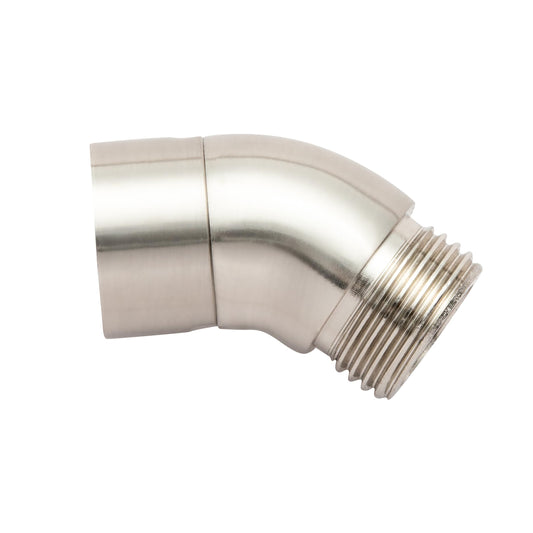 OFFO Shower Head Elbow Adapter, Brushed Nickel All Metal Handheld Shower Head Elbow Adapter Shower Arm Angle Adapter 135 Degrees