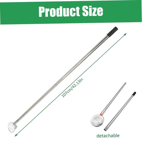 Stainless Steel Nut Collector Picker Upper with Long Handle, Detachable Grabber Tool for Collecting Walnuts, Pecans, Acorns & Small Fruits