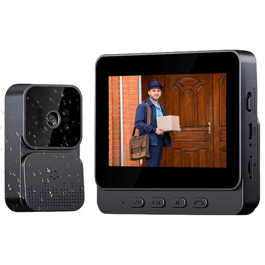 Preshwous Door Bell Cameras Wireless with 1080P Camera, 4.3-Inch IPS Screen, No WiFi Required, 120° Viewing Angle, Home Video Intercom System