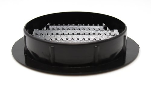 3" Round Plastic Louver Soffit Air Vent Reptile Screen Grille Cover (4, Black)