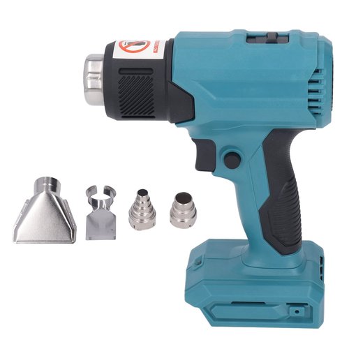 Cordless Adjustable Temperature Portable Heat with 4PCS Nozzle for Automotive Film Softening Wires (Blue)