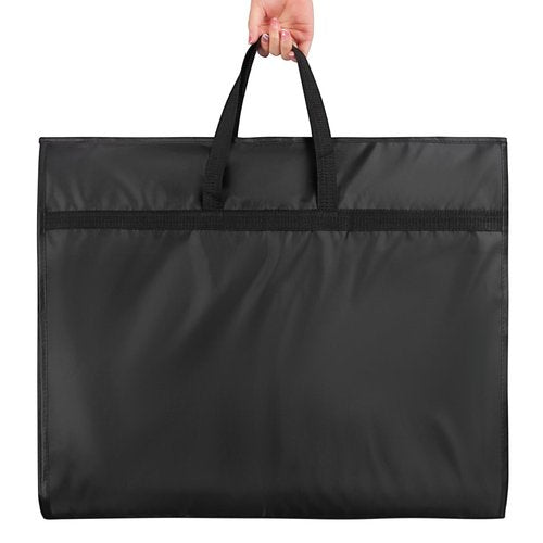 Univivi Dance Costume Garment Bag, 40" Waterproof Hanging Bag for Travel, Kids Clothes Bag With 5 Clear Pockets and Handles for Costumes and Sports, Black