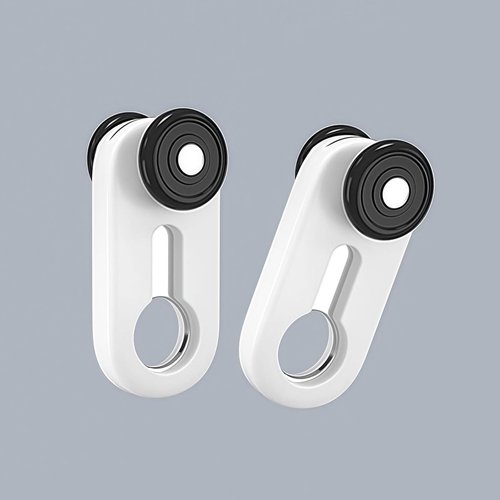 Bcofo Curtain Tracks Pulley Mute Roller Black/White/Gray Heavy-Duty Curtain Rail Silent Pulleys(White,100pcs)