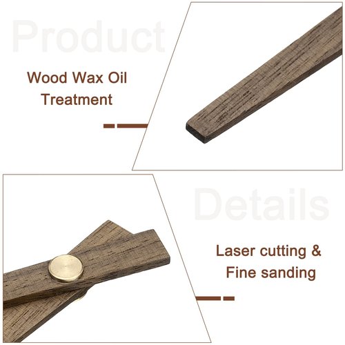uxcell 5 Set Walnut Wood Clock Hands, 4.33 Inches, Fit for 10 Inch Wall Clock