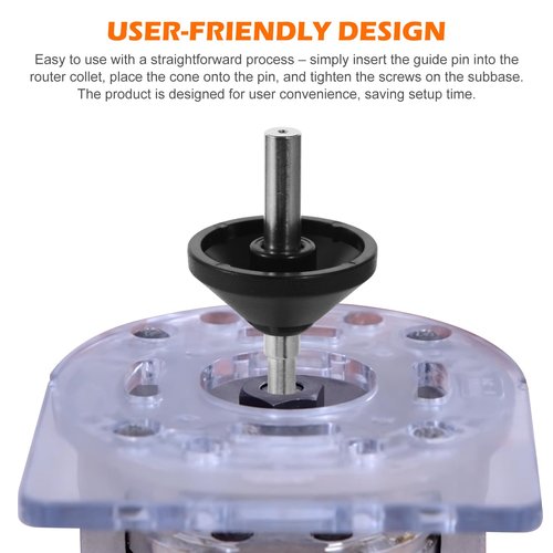 AQDD DNP617 Router Centering Cone Accessorie for Dewalt Fixed Base Compact Router, Also works compatible with routers with a 1/4"" collet
