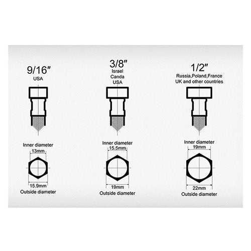G1/2 G3/8 G9/16 Stainless steel metal woven cold and hot water inlet hose Household toilet water heater accessories pipes(50CM_G3-8)