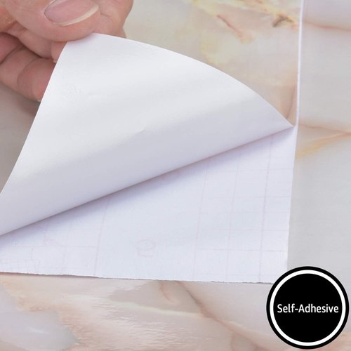 Art3d 17.71" x 78.74" (Pack Of 1) Contact Paper Pink Marble, Pink