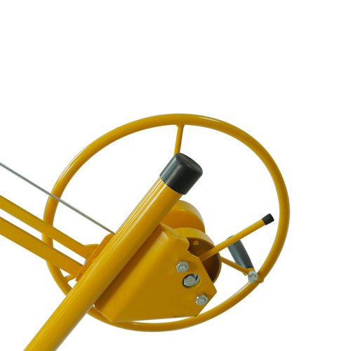 cerbordy 16 FT Drywall Lift Panel Rolling Hoist Jack Lifter Sheetrock, Drywall Lifting Construction Tools Caster Wheel with Adjustable Telescopic Arm, 16', Yellow