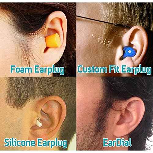 HiFi Earplugs - Invisible Hearing Protection for Concerts, Music Festivals, Musicians, Motorcycles and other Discreet Comfortable High Fidelity Noise Reduction. With Compact Case and App