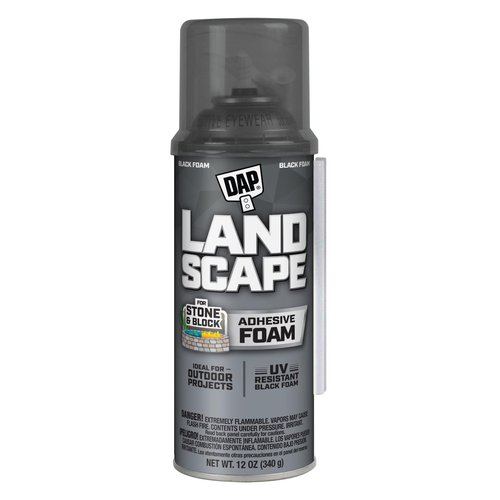 DAP 7565040440 40440 12 oz. Touch 'n Foam Landscape Exterior Filler Adhesive, Black, 12 Ounce