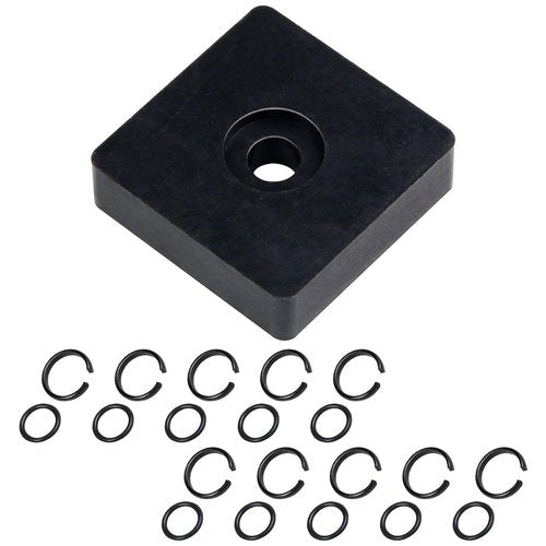 Juvielich 3/8" Impact Retaining Ring Clip with O-Ring,Fits for Mmilwaukeei Pneumatic Type Impact Wrench, Including Retainer Ring Anvil Install Tool(10 Sets)