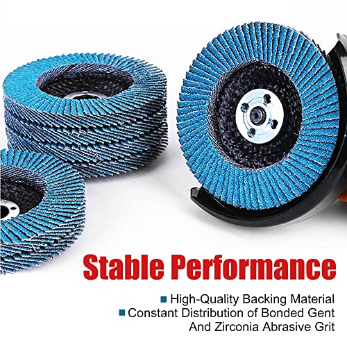 EZARC Zirconia Flap Discs 40 Grit, 4-1/2 x 7/8-Inch, Type 29, 10-Pack - Standard Version