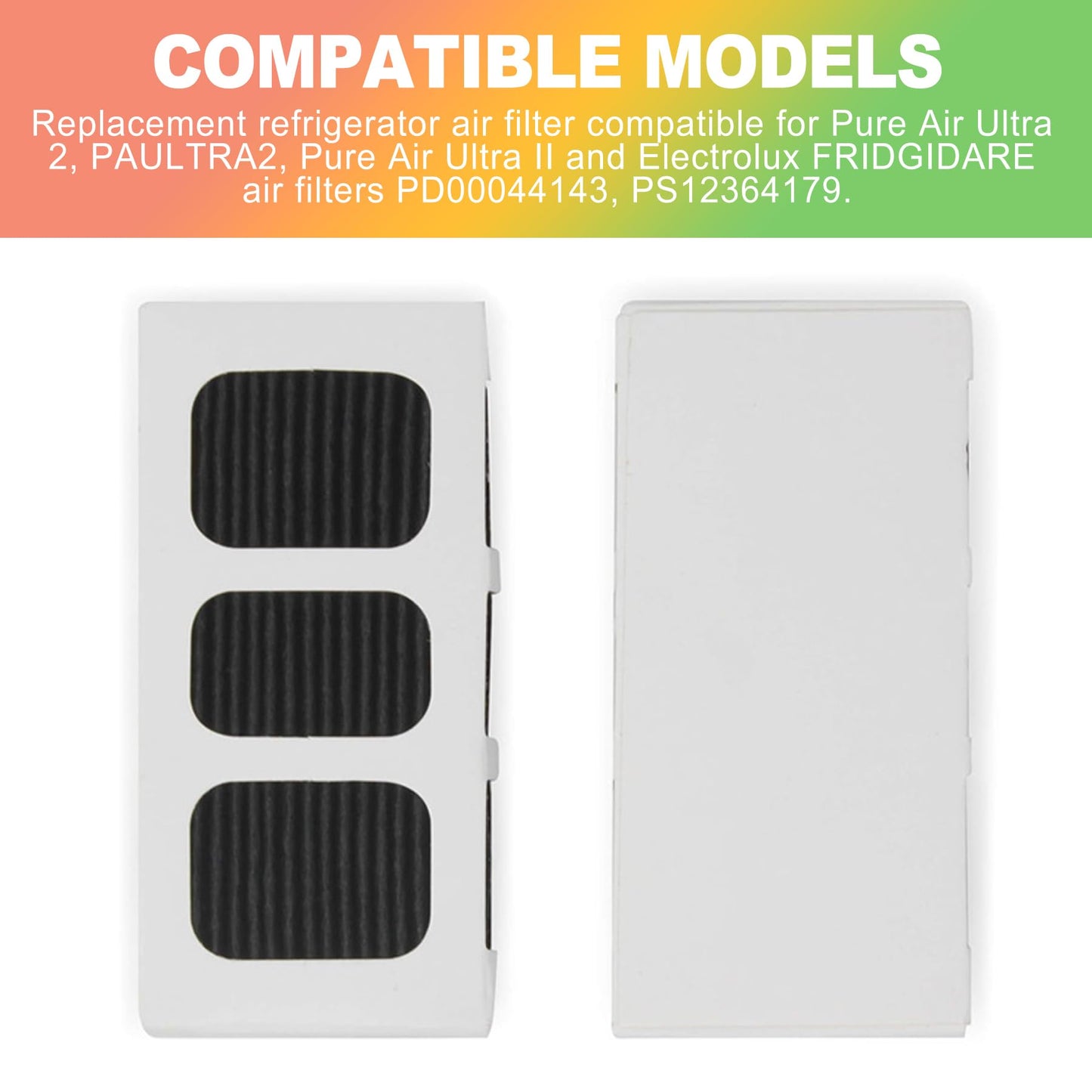 ZukoCert 6 Pack Refrigerator Air Filter Replacement, Compatible with Frigidaire Pure Air Ultra 2 PAULTRA2 and Electrolux 242047805 Models