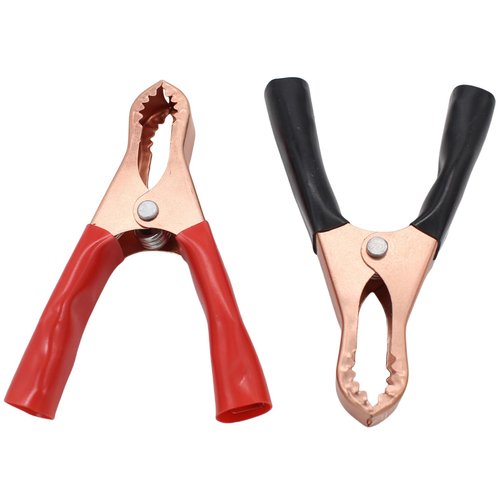 Insulated Alligator Clips Durable Heavy Duty Black & Red Boot Metal Spring Loaded Truck Car Battery Electric Test Clips Lead Probe Alligator Clamps (50A 10-PACK)